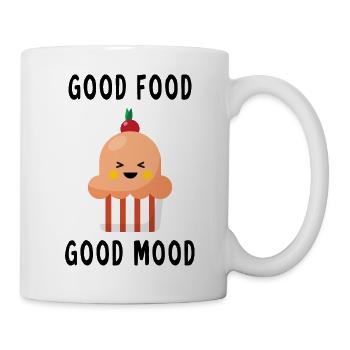 Good food good mood bonne nourriture bonne humeur - Mug blanc - blanc - Droite