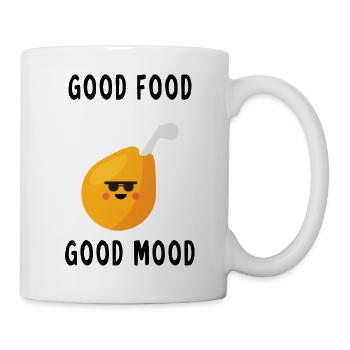 Good food good mood bonne nourriture bonne humeur - Mug blanc - blanc - Droite