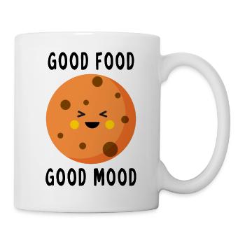 Good food good mood bonne nourriture bonne humeur - Mug blanc - blanc - Droite