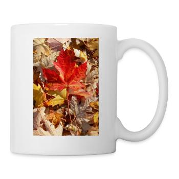 Herbstlaub - Tasse - Weiß - Rechts