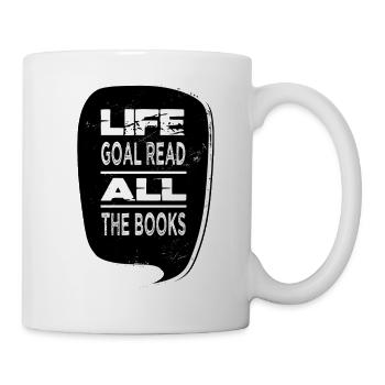 books and wine books lover quote geek bibliophile - Mug - white - Right