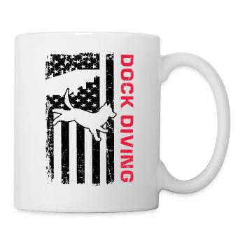 Dock Diving Design für Dog Jumping und Dock Dog - Tasse - Weiß - Rechts