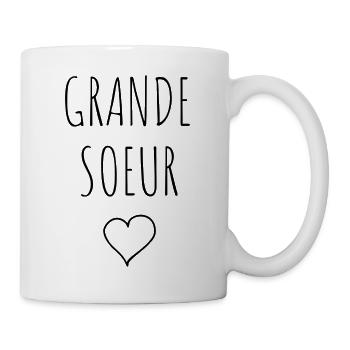 GRANDE SOEUR COEUR - Mug blanc - blanc - Droite
