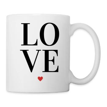 LOVE - Cadeau Saint Valentin couple idée originale - Mug blanc - blanc - Droite