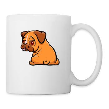 Bevor du fragst - Nein! - Mops - Spruch - Tasse - Weiß - Rechts