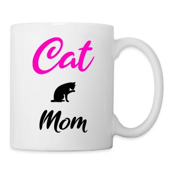 Cat Mom Gift black - Mug - white - Right