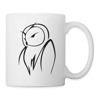 hiboux - Mug blanc - blanc - Droite