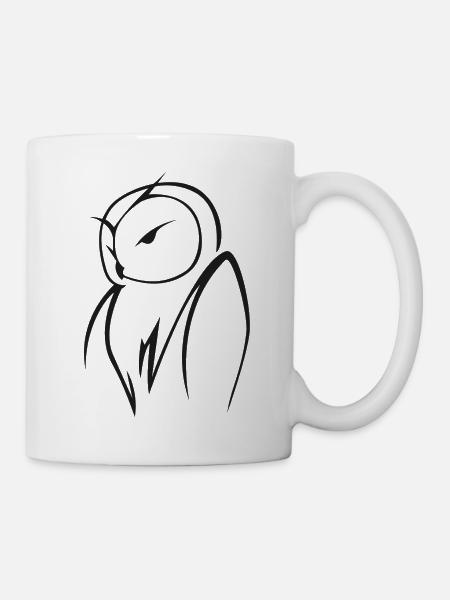 hiboux - Mug blanc - blanc
