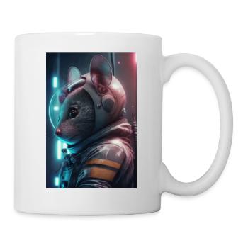 Maus im weltall - Tasse - Weiß - Rechts