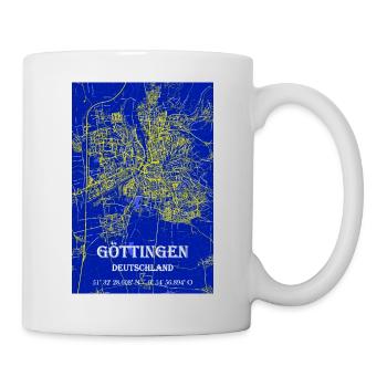 Nachtblaue ästhetische Göttingen Stadtkarte - Tasse - Weiß - Rechts