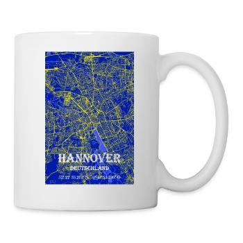 Nachtblaue moderne ästhetische Hannover - Tasse - Weiß - Rechts