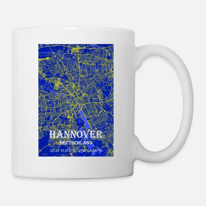 Nachtblaue moderne ästhetische Hannover - Tasse - Weiß