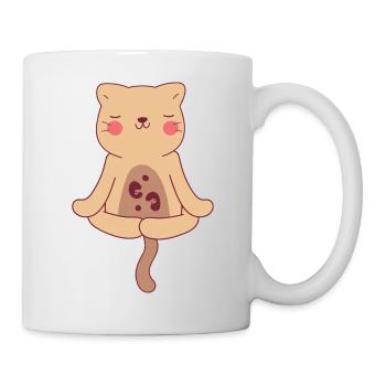 Ocelot en yoga - Mug blanc - blanc - Droite