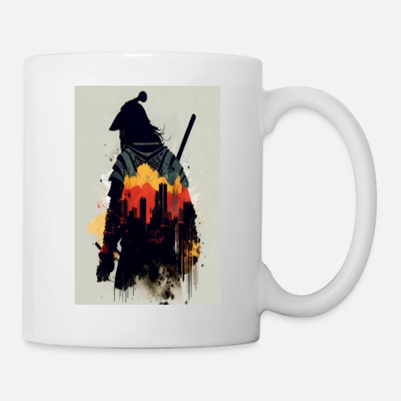 Samurai im Wahn - Tasse - Weiß