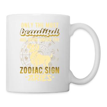 Sternzeichen Widder Astrologie Geschenk - Tasse - Weiß - Rechts