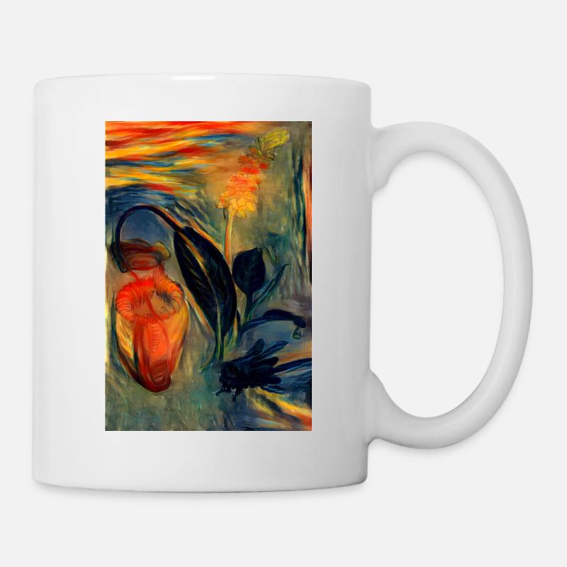The pitcher plants Nepenthes - Mug - white
