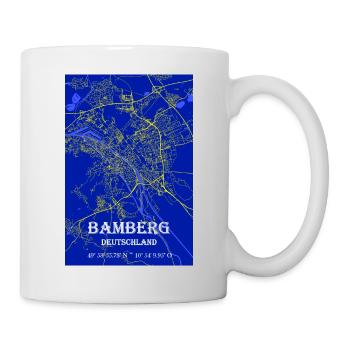 Mystische Bamberg Stadtkarte - Tasse - Weiß - Rechts