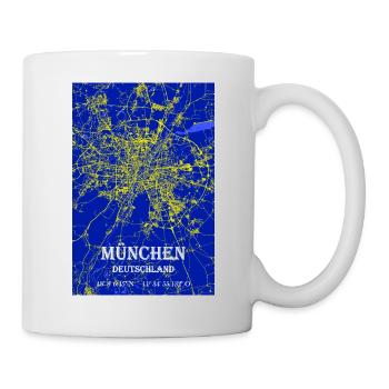 Elegante moderne abstrakte München Stadtkarte - Tasse - Weiß - Rechts