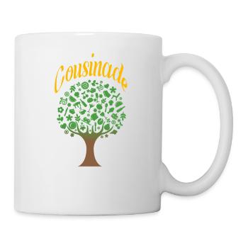 Cousinade Baum Natur zum Anpassen - Tasse - Weiß - Rechts