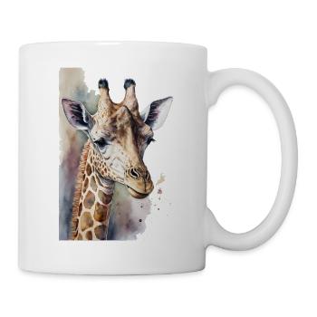 Giraffe Aquarell - Tasse - Weiß - Rechts