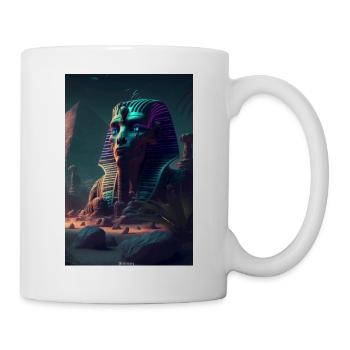 Sphinx d’un pharaon extraterrestre de l’Égypte ancienne - Mug blanc - blanc - Droite
