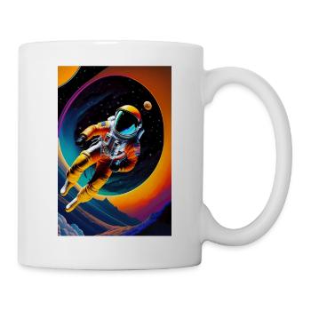 Schwebender Astronaut - Tasse - Weiß - Rechts