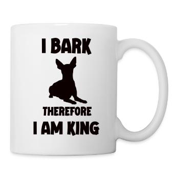 J’aboie donc je suis King chihuahua noir - Mug blanc - blanc - Droite