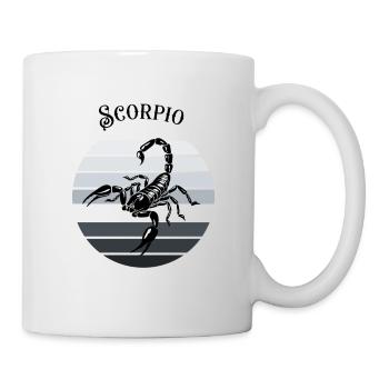 Logo rétro signe astrologique "Scorpion" - Mug blanc - blanc - Droite