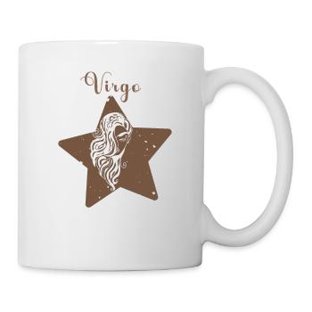 Logo rétro signe astrologique "Vierge" - Mug blanc - blanc - Droite
