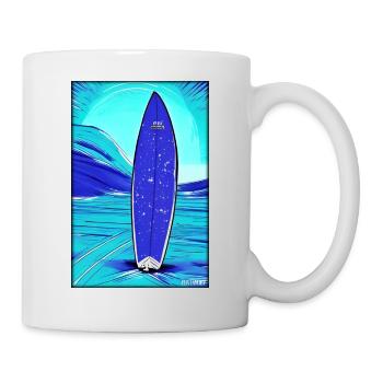 Surfer Surfbrett Wassersport Sommer Sonne Strand - Tasse - Weiß - Rechts
