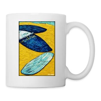 Surfer Surfbrett Wassersport Sommer Sonne Strand - Tasse - Weiß - Rechts