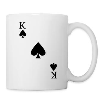 Pik König Spielkarte Kartenspiel Kostüm Karneval - Tasse - Weiß - Rechts