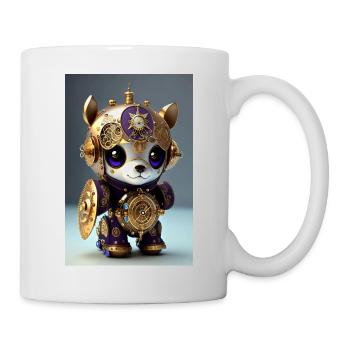 Niedlicher Uhrwerk Baby-Pferd Android - Tasse - Weiß - Rechts