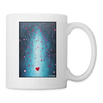 Liebe Herz Valentinstag Liebespaar Romantisch - Tasse - Weiß - Rechts