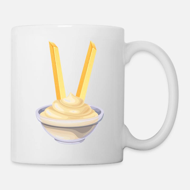 Délicieuse mayonnaise | Mayo avec frites | Drôle - Mug blanc - blanc