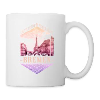 Brême Allemagne City Skyline Vintage Retro - Mug blanc - blanc - Droite
