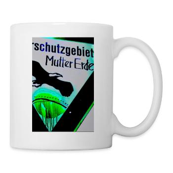 Rettet die Erde - Tasse - Weiß - Rechts