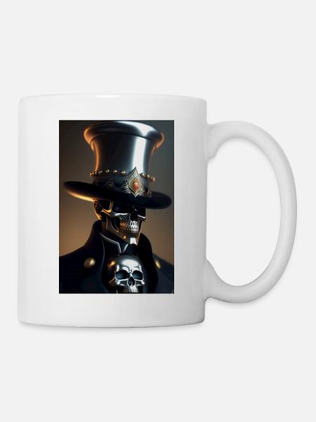Totenkopf - Tasse - Weiß