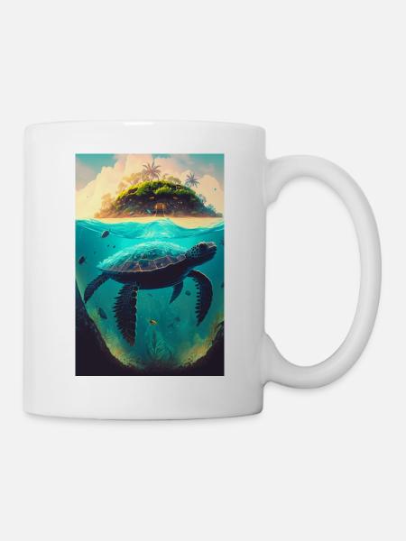 Die Hawaii Schildkröte Phone Poster Edition - Tasse - Weiß