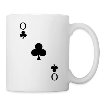 Cross Queen Queen Costume Q Playing Card Carnival - Mug - white - Right