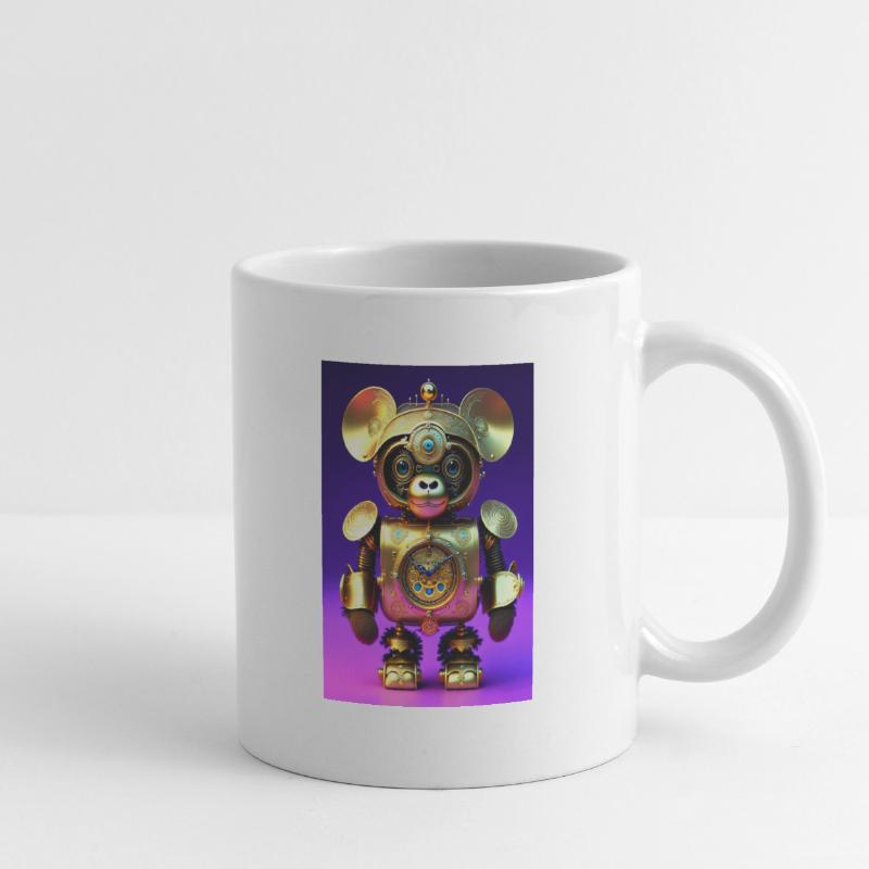 Cute Clockwork Baby Monkey Android Mug