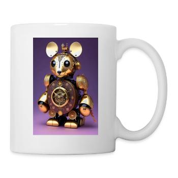 Niedlicher Uhrwerk Baby-Känguru Android - Tasse - Weiß - Rechts