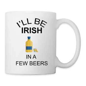 Bier Wein Whiskey Schnaps Alkohol - Tasse - Weiß - Rechts