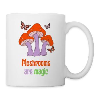 Mushrooms are magic - Mug blanc - blanc - Droite