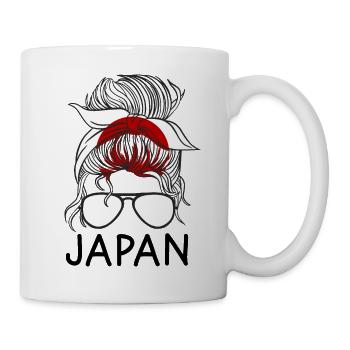 Japan Flagge Nihon Japanische Fahne Urlaub Reise - Tasse - Weiß - Rechts