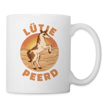 Lütje Peerd Plattdeutsch kleines Pferd - Tasse - Weiß - Rechts