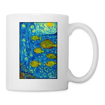 Meeresleben Unterwasserwelt Fische Meerestier See - Tasse - Weiß - Rechts