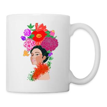 Flower Woman - Blumenmädchen - Mug - white - Right