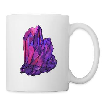Kristall Edelstein Diamant viva magenta Juwel - Tasse - Weiß - Rechts