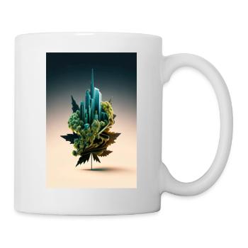 Cannabis Chanvre Feuille de marijuana - Mug blanc - blanc - Droite